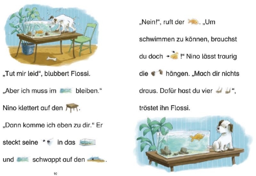 Buchcover und Innenansicht für das Buch: Bildermaus - Geschichten vom kleinen Welpen