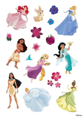 Buchcover und Innenansicht für das Buch: Disney Prinzessin: Malspaß mit 3D-Stickern