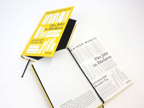 Buchcover und Innenansicht für das Buch: Das Jahr in Büchern. Literaturtipps für jeden Tag