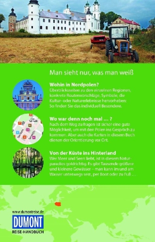 Buchcover und Innenansicht für das Buch: DUMONT Reise-Handbuch Reiseführer Polen, Der Norden