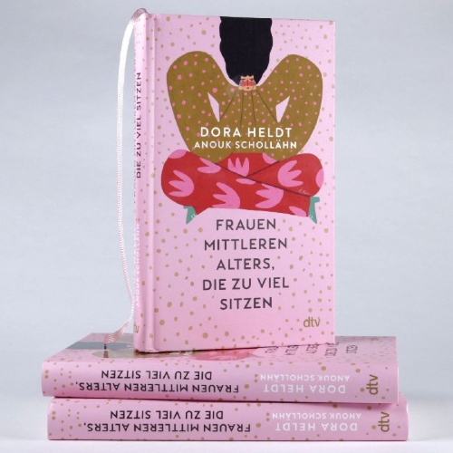 Buchcover und Innenansicht für das Buch: Frauen mittleren Alters, die zu viel sitzen