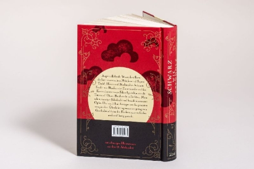Buchcover und Innenansicht für das Buch: Schwarz wie Ebenholz. Grausige Märchen und Sagen