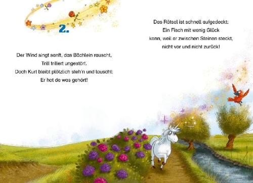 Buchcover und Innenansicht für das Buch: Kurt. Nein, ich will kein Einhorn sein!