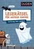Buchcover und Innenansicht für das Buch: Leserätsel für mutige Kinder - Achtung, hier spukt's! - ab 6 Jahren
