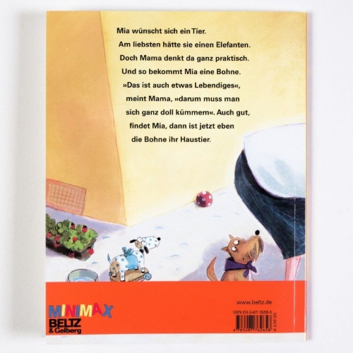 Buchcover und Innenansicht für das Buch: Mias Bohne