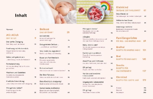 Buchcover und Innenansicht für das Buch: Gesund essen von Anfang an