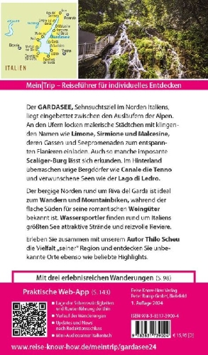 Buchcover und Innenansicht für das Buch: Reise Know-How MeinTrip Gardasee