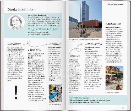 Buchcover und Innenansicht für das Buch: DUMONT direkt Reiseführer Leipzig