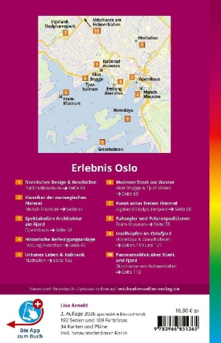 Buchcover und Innenansicht für das Buch: MICHAEL MÜLLER Reiseführer Oslo MM-City