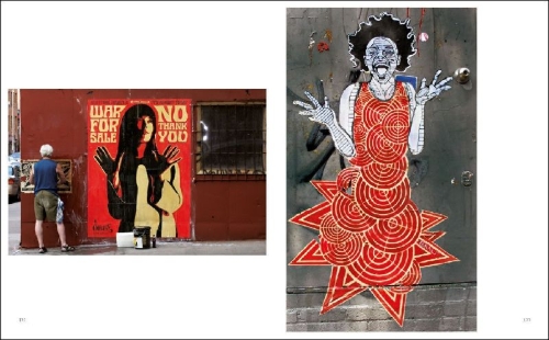 Buchcover und Innenansicht für das Buch: Street Art New York 2000-2010