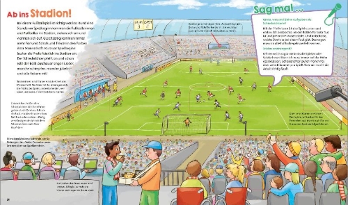 Buchcover und Innenansicht für das Buch: WAS IST WAS Junior Band 8 Fußball