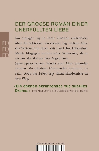 Buchcover und Innenansicht für das Buch: La solitudine dei numeri primi