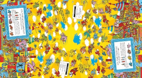 Buchcover und Innenansicht für das Buch: Where is Wally? The Great games Speed Search