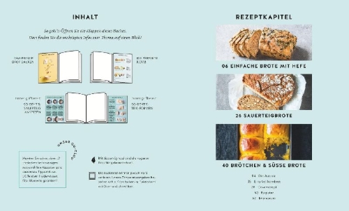 Buchcover und Innenansicht für das Buch: Brot backen