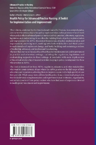 Buchcover und Innenansicht für das Buch: Health Policy for Advanced Practice Nursing: A Toolkit for Implementation and Improvement