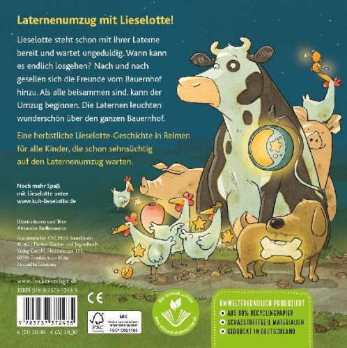 Buchcover und Innenansicht für das Buch: Laterne, Laterne, Lieselotte!