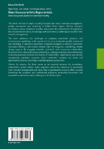 Buchcover und Innenansicht für das Buch: Water Resources in Delta Region in India