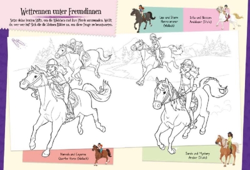 Buchcover und Innenansicht für das Buch: SCHLEICH® Horse Club - Mein Hausaufgabenheft