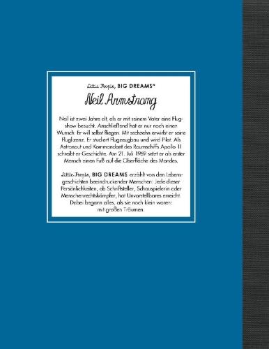 Buchcover und Innenansicht für das Buch: Little People, Big Dreams: Neil Armstrong