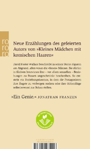 Buchcover und Innenansicht für das Buch: Brief Tnterviews With Hideous Men.