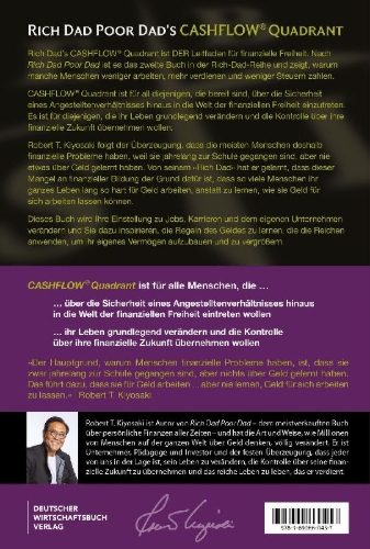 Buchcover und Innenansicht für das Buch: Rich Dad Poor Dad's Cashflow Quadrant