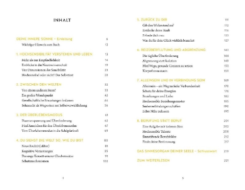 Buchcover und Innenansicht für das Buch: Lebe deine Sensibilität!