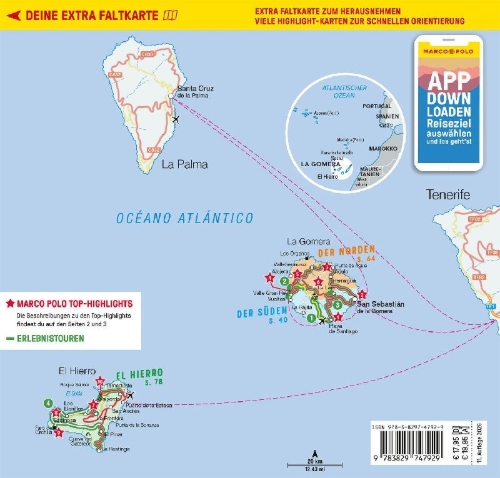 Buchcover und Innenansicht für das Buch: MARCO POLO Reiseführer La Gomera, El Hierro