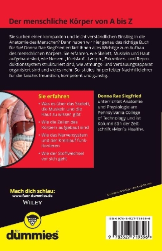 Buchcover und Innenansicht für das Buch: Anatomie kompakt für Dummies