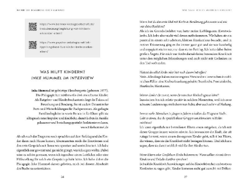 Buchcover und Innenansicht für das Buch: Meine Familie, der Krebs und ich