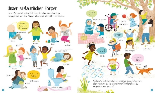 Buchcover und Innenansicht für das Buch: Mein Körper, dein Körper - Das sind wir!