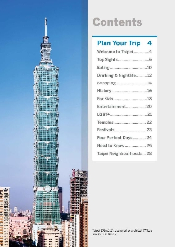 Buchcover und Innenansicht für das Buch: Lonely Planet Pocket Taipei