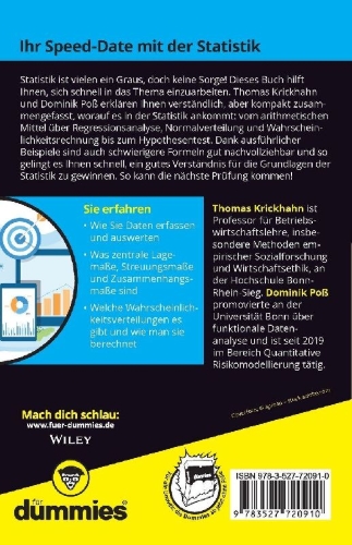 Buchcover und Innenansicht für das Buch: Statistik kompakt für Dummies