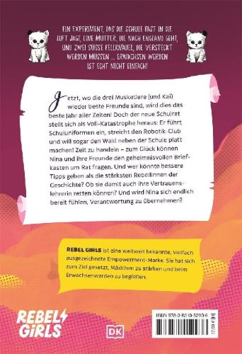 Buchcover und Innenansicht für das Buch: Secret Society of Rebel Girls. Wie ich zur Hüterin des Schlüsselsteins wurde (Band 2)