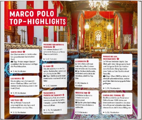 Buchcover und Innenansicht für das Buch: MARCO POLO Reiseführer La Palma