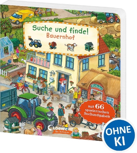 Buchcover und Innenansicht für das Buch: Suche und finde! Bauernhof