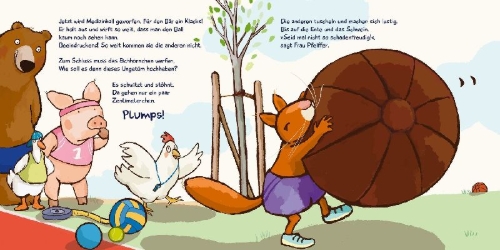 Buchcover und Innenansicht für das Buch: Weitsprung mit Schwein