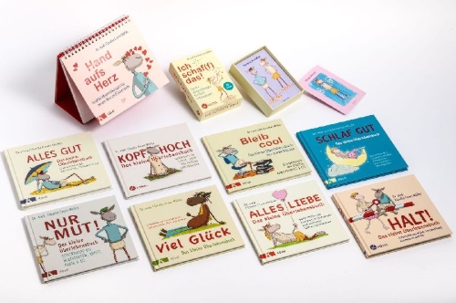 Buchcover und Innenansicht für das Buch: Viel Glück - Das kleine Überlebensbuch