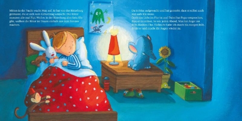 Buchcover und Innenansicht für das Buch: LESEMAUS 5: Max hat keine Angst im Dunkeln
