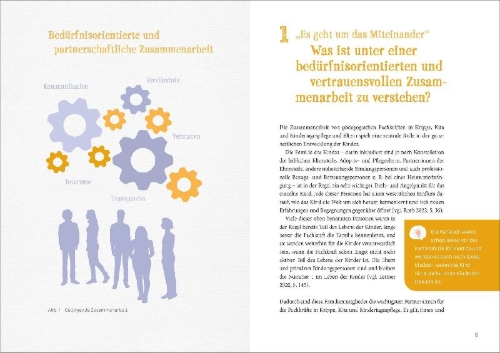 Buchcover und Innenansicht für das Buch: Einander vertrauen statt Mauern bauen