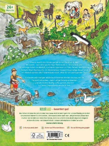 Buchcover und Innenansicht für das Buch: Viel los im Wildpark!
