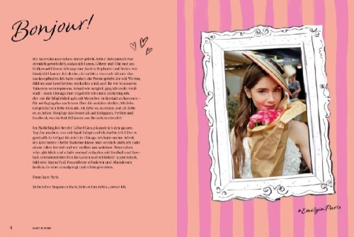 Buchcover und Innenansicht für das Buch: Emily in Paris: Paris, J'Adore!