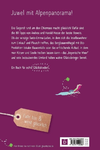 Buchcover und Innenansicht für das Buch: Glücksorte am Chiemsee