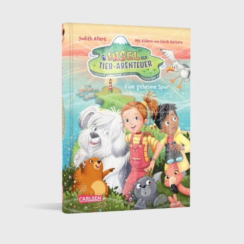Buchcover und Innenansicht für das Buch: Insel der Tier-Abenteuer 1: Eine geheime Spur