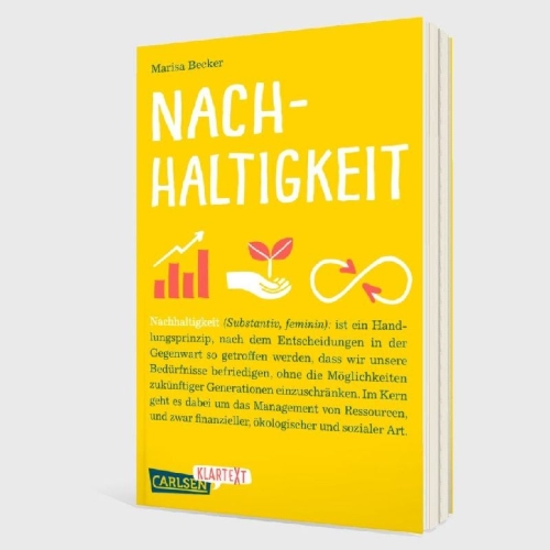 Buchcover und Innenansicht für das Buch: Nachhaltigkeit (Carlsen Klartext)