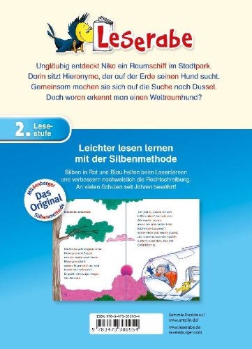 Buchcover und Innenansicht für das Buch: Besuch aus dem Weltraum - Leserabe 2. Klasse - Erstlesebuch für Kinder ab 7 Jahren