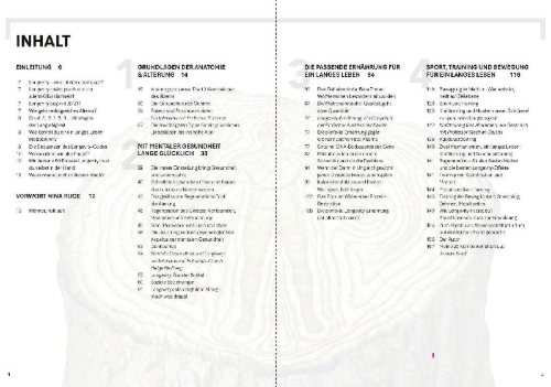Buchcover und Innenansicht für das Buch: Der Men's Health Longevity-Code