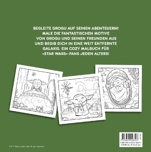 Buchcover und Innenansicht für das Buch: Star Wars: Cozy Coloring