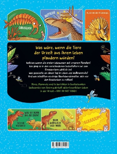 Buchcover und Innenansicht für das Buch: A wild life of Dinosaurs
