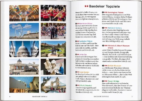 Buchcover und Innenansicht für das Buch: Baedeker SMART Reiseführer London