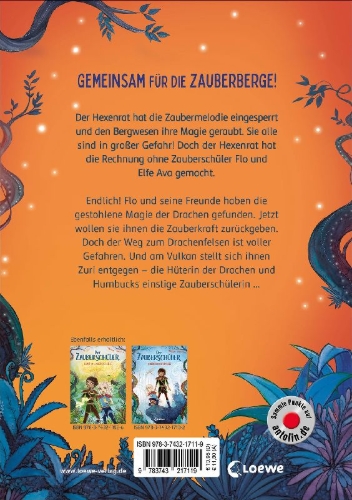 Buchcover und Innenansicht für das Buch: Der Zauberschüler (Band 6) - Feuer über dem Drachenfelsen